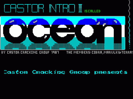 Castor Intro 3: Ocean Screenshot 1 (Spectrum 48K)