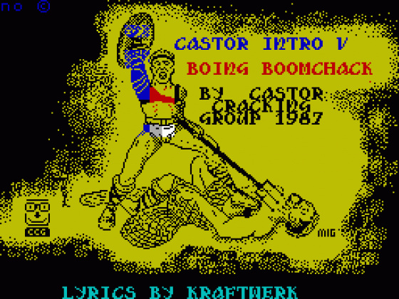 Castor Intro 5: Boing Boomchack Screenshot 1 (Spectrum 48K)