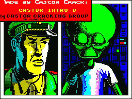 Castor Intro 8: Dan There Screenshot 1 (Spectrum 48K)