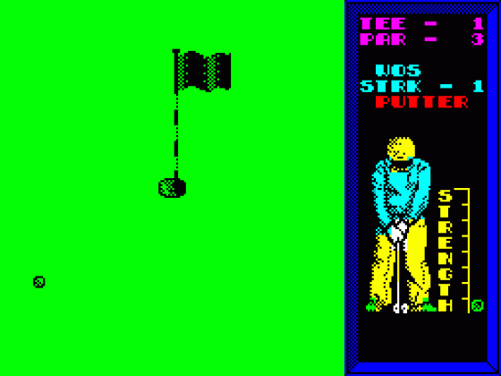 Pro Golf Simulator Screenshot 1 (Spectrum 48K/128K/+2/+3)