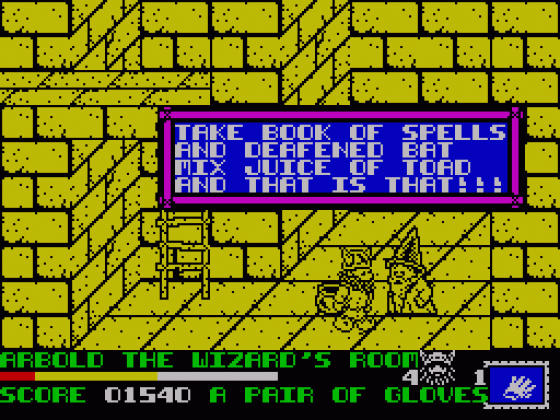 Spike In Transilvania Screenshot 13 (Spectrum 48K/128K)