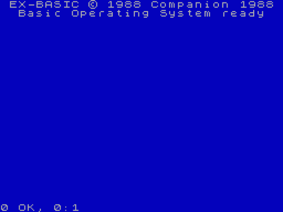 EX-BASIC Screenshot 1 (Spectrum 48K)