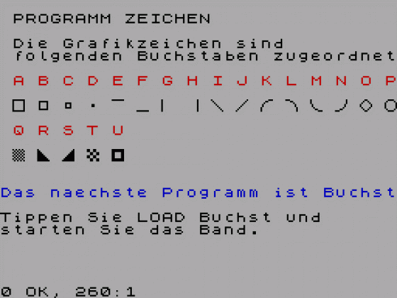 105 Grafikzeichen Screenshot