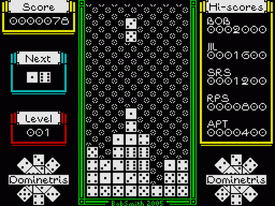 Dominetris Screenshot 5 (Spectrum 48K/128K)