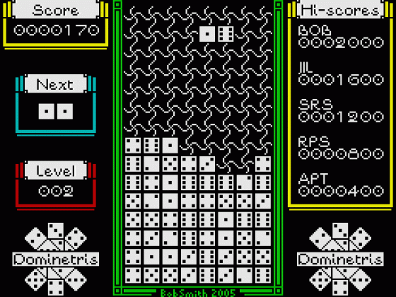 Dominetris Screenshot 8 (Spectrum 48K/128K)