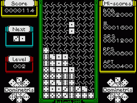 Dominetris Screenshot 20 (Spectrum 48K/128K)