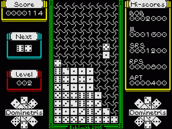 Dominetris Screenshot 21 (Spectrum 48K/128K)