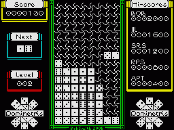 Dominetris Screenshot 22 (Spectrum 48K/128K)