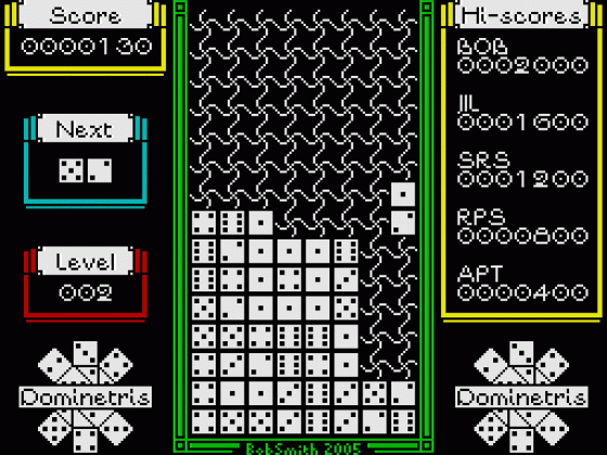 Dominetris Screenshot 23 (Spectrum 48K/128K)