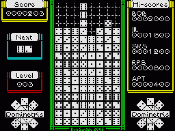 Dominetris Screenshot 30 (Spectrum 48K/128K)