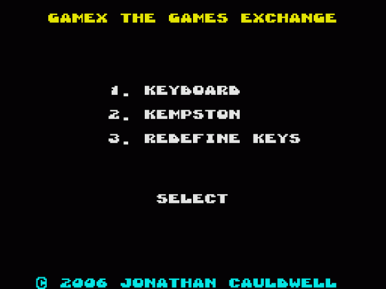 Gamex: The Games Exchange Screenshot 6 (Spectrum 48K/128K)