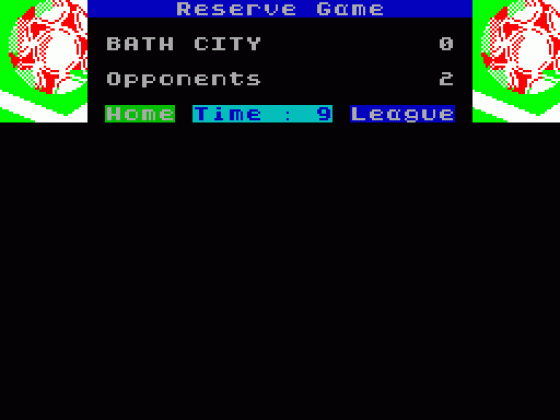 Professional Footballer Screenshot 1 (Spectrum 48K/128K)