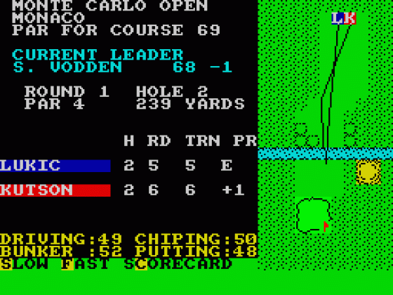 Championship Golf Screenshot 1 (Spectrum 48K/128K)