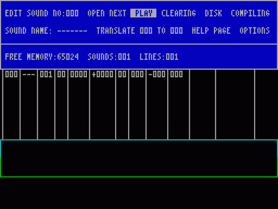 Sound FX Screenshot 1 (Spectrum 48K)