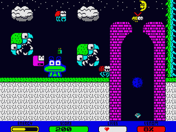 Willy The Wasp Screenshot 29 (Spectrum 48K/Plus)