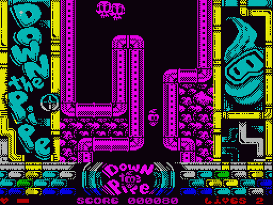 Down The Pipe Screenshot 18 (Spectrum 48K/128K/+2/+3)