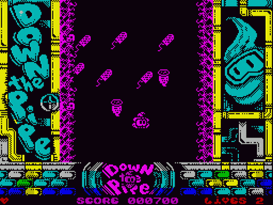 Down The Pipe Screenshot 24 (Spectrum 48K/128K/+2/+3)