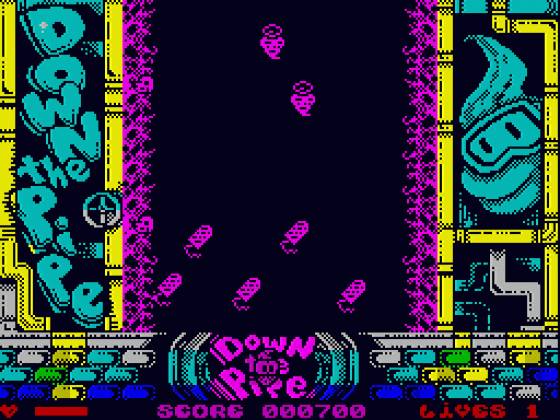 Down The Pipe Screenshot 25 (Spectrum 48K/128K/+2/+3)