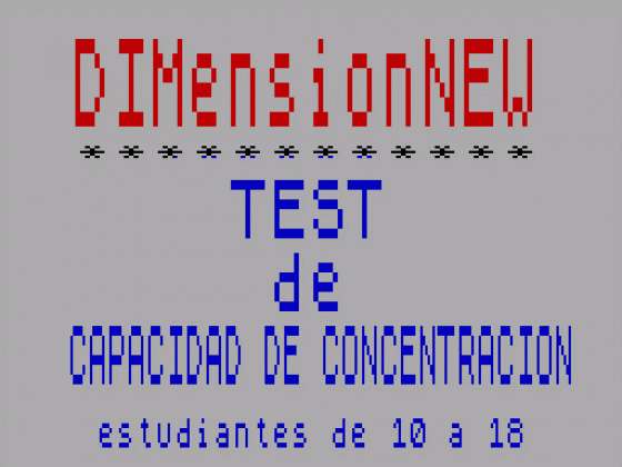 Test de Capacidad de Concentracion