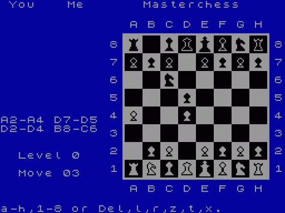 Master Chess Screenshot 1 (Spectrum 48K)