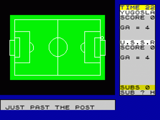 European Champions Screenshot 1 (Spectrum 48K)