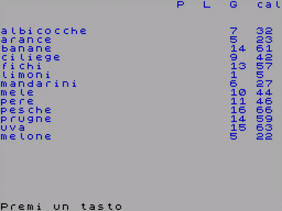 Dieta Screenshot 1 (Spectrum 48K)
