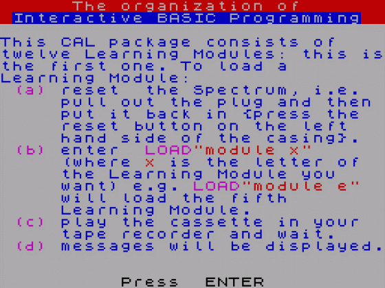 Interactive BASIC Programming Screenshot 1 (Spectrum 48K)