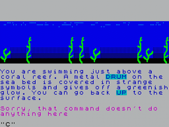 Jaws: The Text Adventure Screenshot 5 (Spectrum 48K/128K)