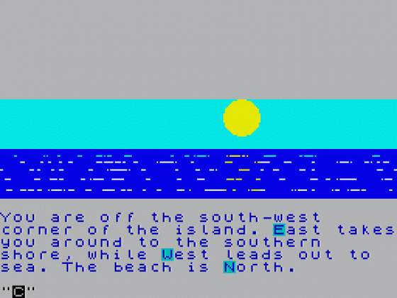 Jaws: The Text Adventure Screenshot 6 (Spectrum 48K/128K)