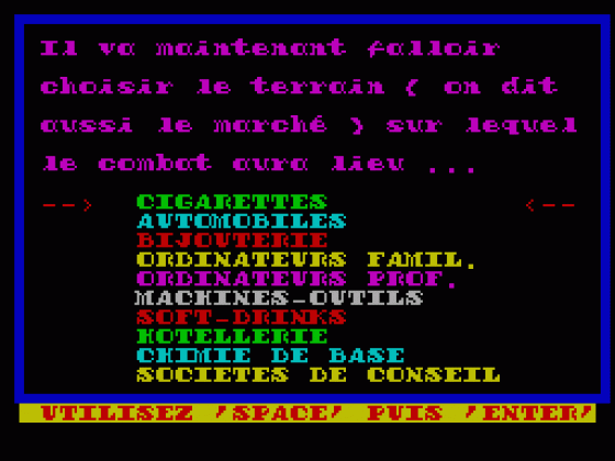 Le Millionnaire Screenshot 1 (Spectrum 48K)