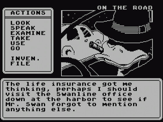 Sam Mallard: The Case Of The Missing Swan Screenshot 13 (Spectrum 48K)