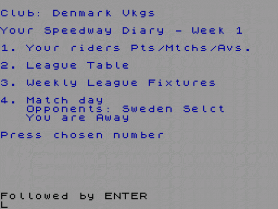 Speedway - Team Championship - World League Screenshot