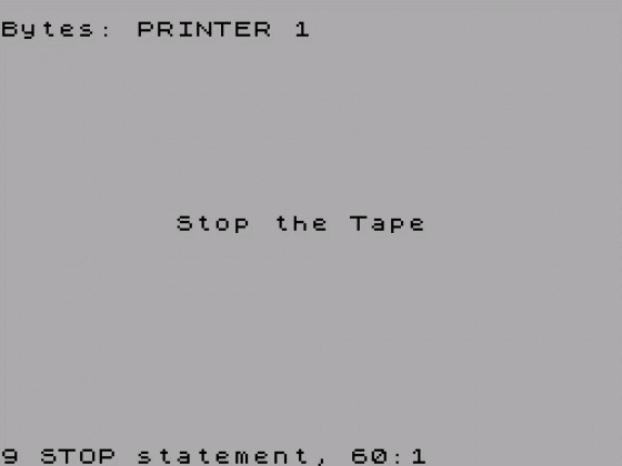 Interface III Printer Interface Tape Screenshot