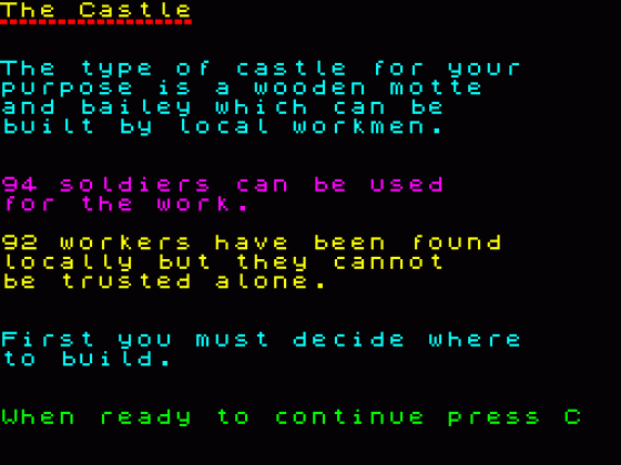 Fletcher's Castle Screenshot 1 (Spectrum 48K)