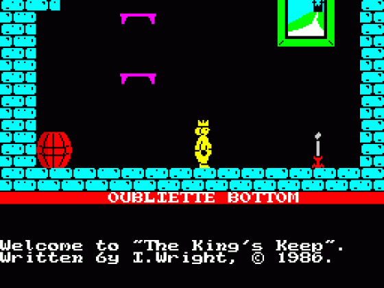 King's Keep Screenshot 1 (Spectrum 48K/Plus)