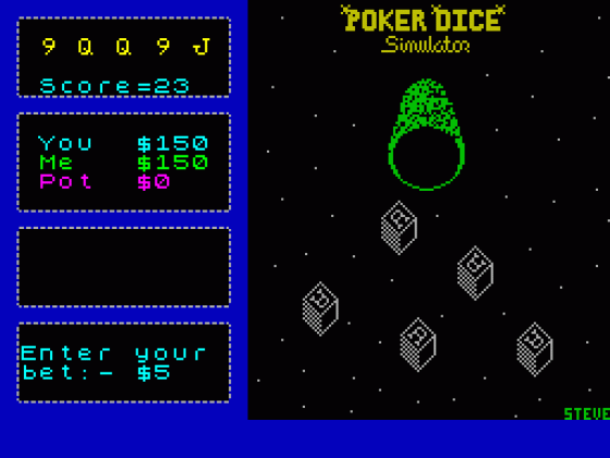 Poker Dice Simulator Screenshot