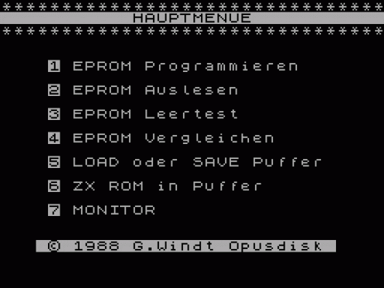 EPROM Programmer Screenshot