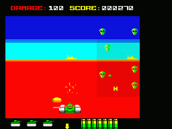 Battle Tank 3D And Some Crazy Aliens Screenshot 6 (Spectrum 48K/128K)