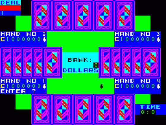 The Poker Club Screenshot 1 (Spectrum 48K)