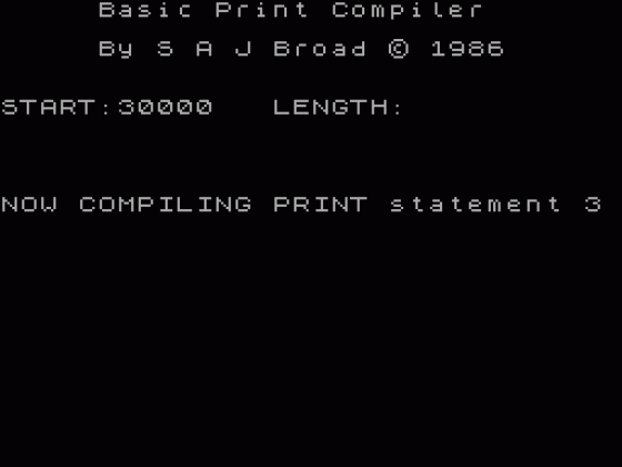 Basic Print Compiler Screenshot