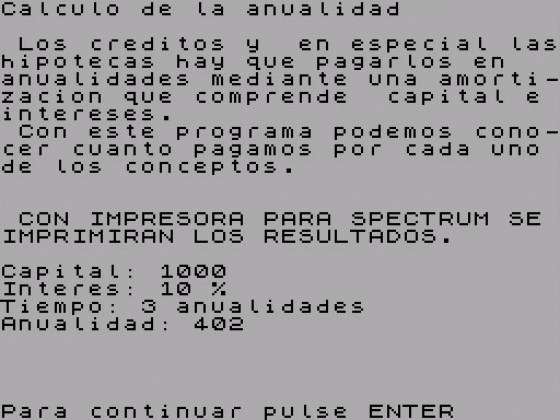 Anualidad Screenshot