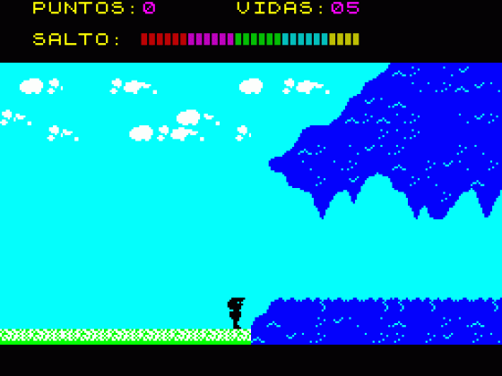 La Gruta De Los Cuatro Diamantes Screenshot 1 (Spectrum 48K)