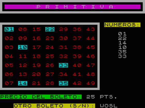 Primitiva Screenshot 1 (Spectrum 48K)