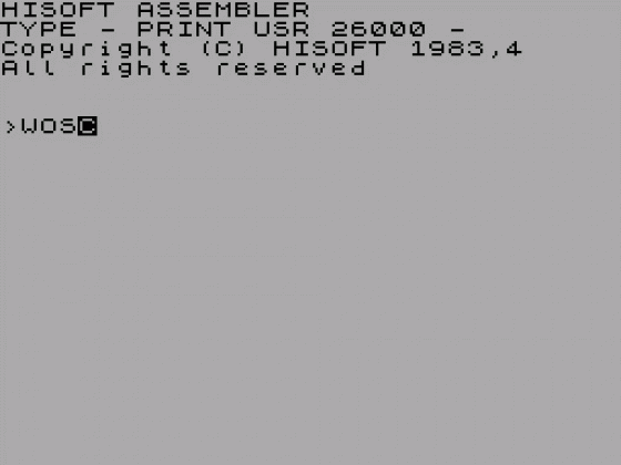 HiSoft Assembler Screenshot