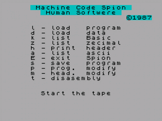 Machine Code Spion Screenshot