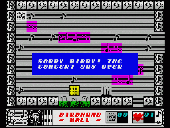 Birdy Cantabile Screenshot 13 (Spectrum 48K/128K/+2/+3)