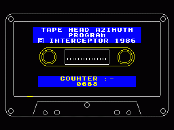 Azimuth Head Alignment Tape Screenshot 1 (Spectrum 48K)