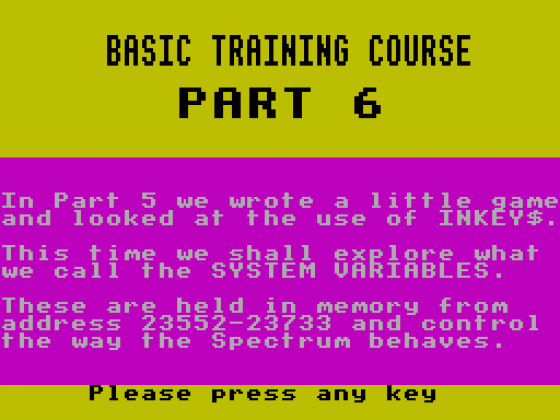 Basic Training Course Part 6 Screenshot