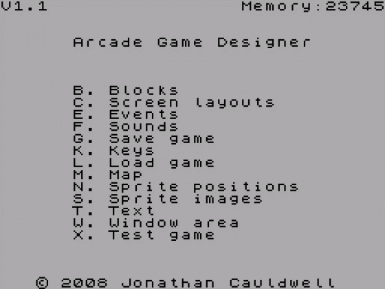 Arcade Game Designer V2.6 Screenshot