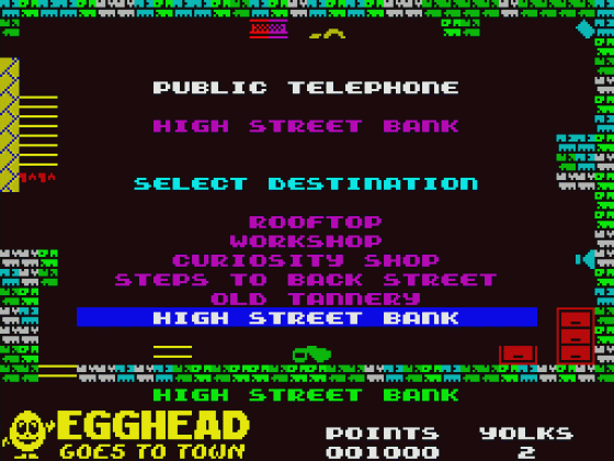 Egghead Goes To Town Screenshot 24 (Spectrum 48K/128K/+2/+3)